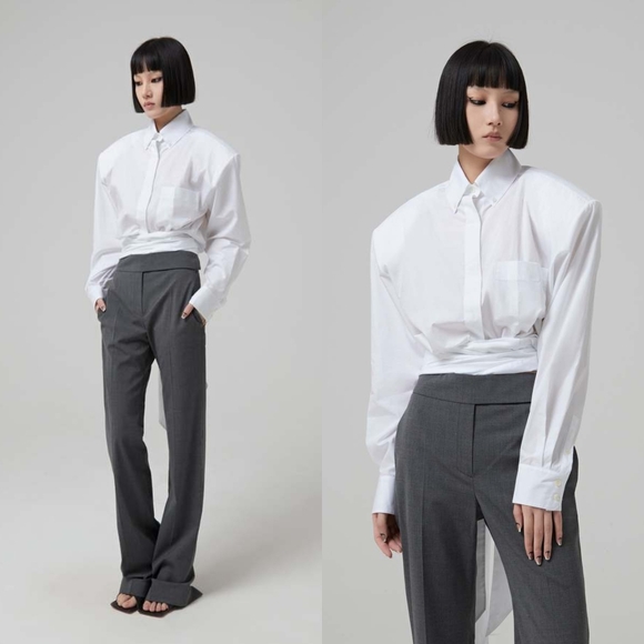 Alexandre Vautheir Wrap Over White Shirt